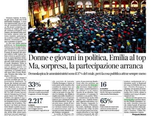 Politica. Inchiesta Corriere di Bologna su studio di Demoskopika.